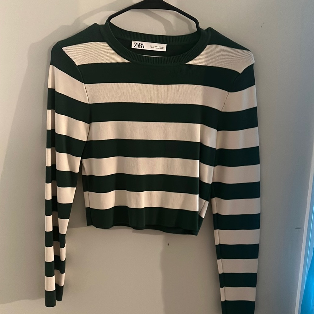 Zara : stripped cropped top